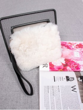 Rectangular Plush Purse W/ Strap